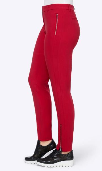 Auffallend schöne Damen Designer-Stretchhose rot 2