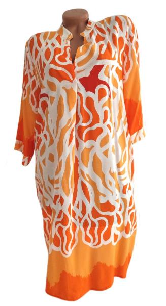 modisches Sommerkleid - orange 1