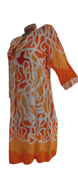 modisches Sommerkleid - orange 3