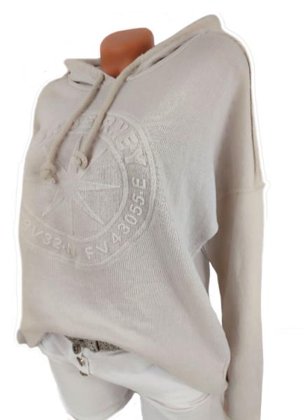 trendiger Damen Hoodie 3D Stern 36 - 42 beige 2