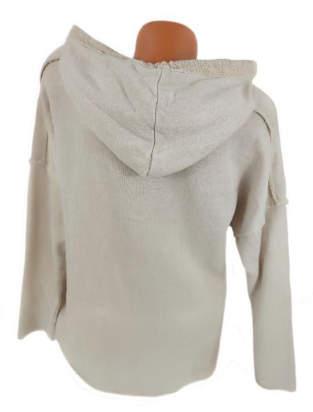 trendiger Damen Hoodie 3D Stern 36 - 42 beige 4