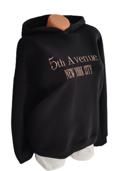 Damen Hoodie 5th Avenue - schwarz 2