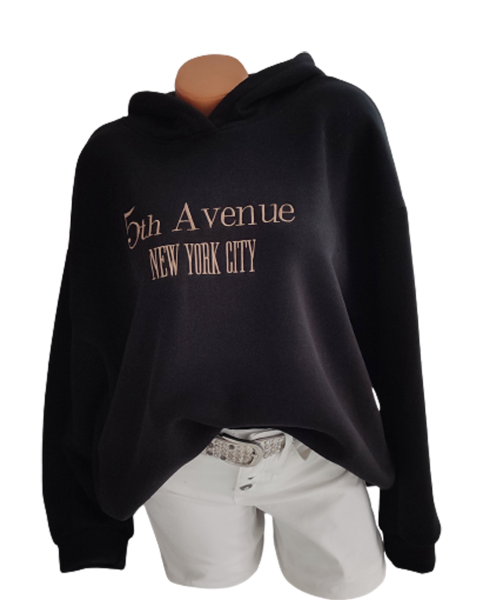 Damen Hoodie 5th Avenue - schwarz 4