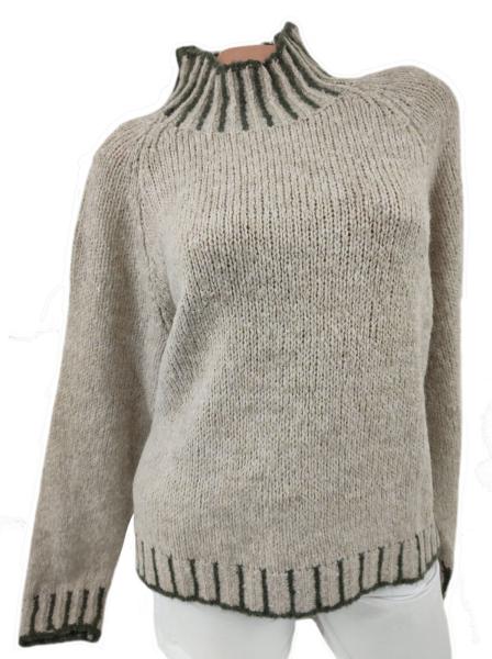 Modischer Turtleneck-Pullover für Damen in Taupe – Perfekt für Herbst und Winter