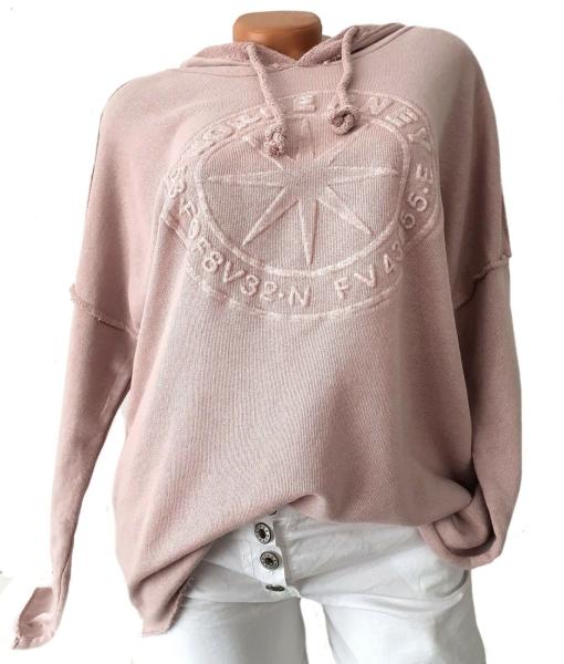 trendiger Damen Hoodie 3D Stern 36 - 42 rosé 1