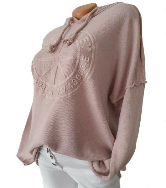 trendiger Damen Hoodie 3D Stern 36 - 42 rosé 4