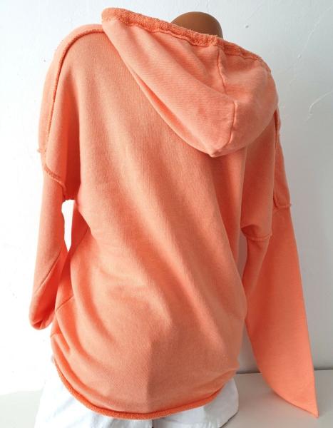 trendiger Damen Hoodie 3D Stern 36 - 42 orange 5