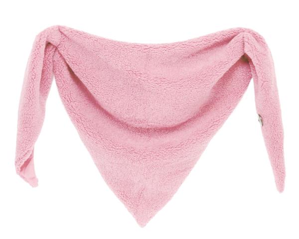 Damen Schal Tuch aus kuschelweichem Teddyfell in rosa 2