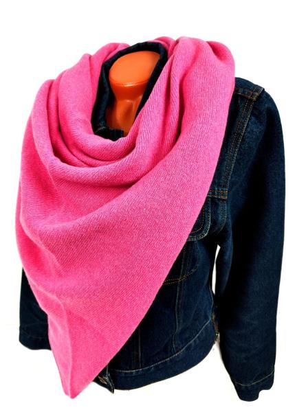 Wolle & Kaschmir Winter Schal Dreieck Tuch kuschelweich made in Italy warm pink 3