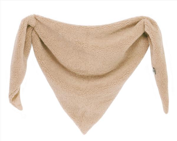 Damen Schal Tuch aus kuschelweichem Teddyfell in beige 1