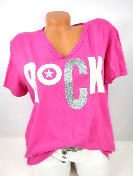 T Shirt "Rock" Oversize 36 - 42 pink 1